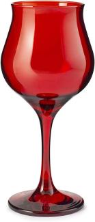 Pasabahce 518742 Wavy Sektgläser, Glas, Rot, 6 Stück