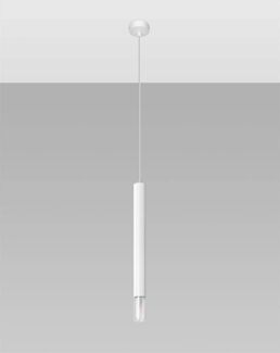 SOLLUX SL. 0957 Pendelleuchte WEZYR 1 weiß L: 80, B: 80, H: 1200, G9/40W, dimmbar