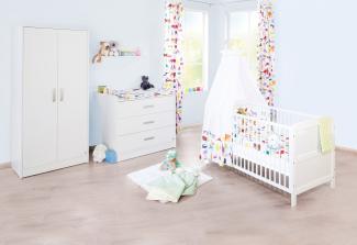 Pinolino 'Viktoria' 3-tlg. Babyzimmer-Set weiß, breit