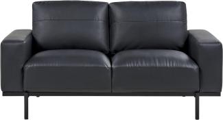 2 Sitzer Sofa SOVIK Schwarz Kunstleder