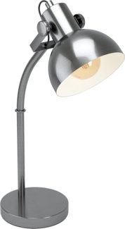 Eglo 43171 Tischleuchte LUBENHAM 1 nickel-antik, creme E27 1X28W H:57cm mit Kabelschalter