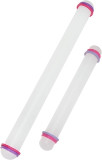 Praknu Nudelholz Ausrollstab 43 cm + 22 cm ABS-Kunststoff, (Set, 2-tlg), Rollstab