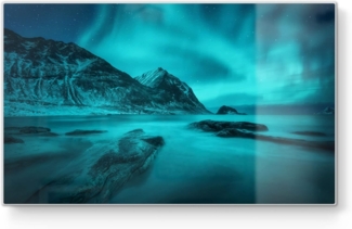 DEQORI Schneidebrett 'Polarlichter in Norwegen', Glas, Platte Frühstücksbrett Schneideplatte