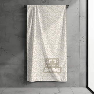 MTOnlinehandel Strandtuch "Fernweh" • Badetuch XXL • 100x200 cm • Schnelltrocknend, Baumwolle & Mikrofaser Mix (1-St), extra groß • weich & saugfähig