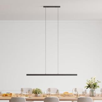 LUMIÈRE Design Calimera 'V2' Designer Pendelleuchte mit Fernbedienung & Smart Home Integration (WiFi+BLE), 150 cm, Schwarz