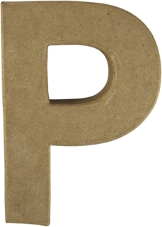 Pappmaché Buchstabe PFSC Recycled 100%, 15x10,5x3cm