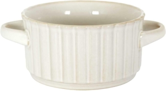 HOME DECO FACTORY, KA0414, Elegant Ceramic Soup Bowl, Simple and Refined Design, ideal for soups, Salads and Desserts, Dishwasher and Microwave Safe, 8.5 cm, Beige