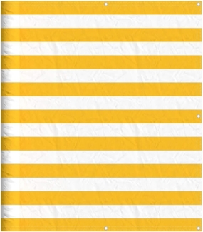 vidaXL Balkon-Sichtschutz Gelb und Weiß Gestreift 120x1000 cm 42002047