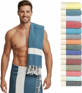 furora HOLIDAY Saunatuch Saunahandtuch Saunatuch Damen + Herren, Hamamtuch groß 100x200 XXL