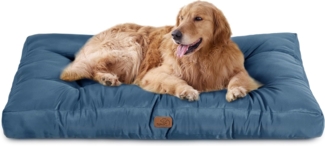 BEDSURE Hundekissen Grosse Hunde waschbar - 120x90 cm hundematratze XXL für große, mittelgroße Hunde Outdoor gepolstert Hundematte Dunkles blau in 10cm Höhe, XL Kühlmatte für Haustiere