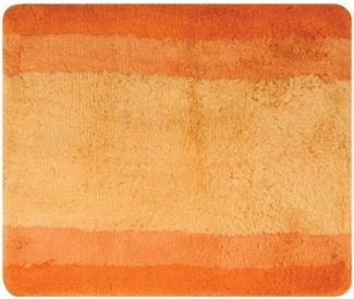 spirella Badematte | kuscheliger Hochflor | Rutschfester Badvorleger | viele Größen | waschbar 40° | 90x60 cm | Orange
