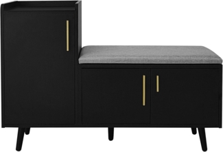 SOFTWEARY Schuhschrank mit Sitzfläche Breite 100 cm, 3 Türen, schmal