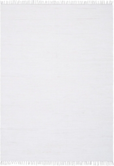 THEKO Teppich Happy Cotton, rechteckig, Höhe: 5 mm, Handweb Teppich, Flachgewebe, reine Baumwolle, handgewebt, mit Fransen