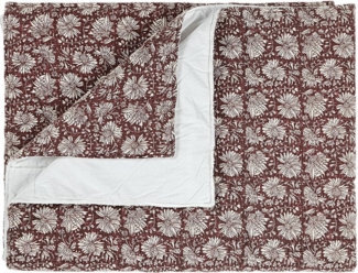 Mirabeau Tagesdecke Plaid Soleique bordeaux/weiß