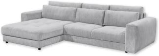 BARURA Ecksofa in Cord-Optik, Dove - Moderne Eckcouch in L-Form mit großer Liegefläche - 333 x 90 (74) х 194 cm (B/H/T)