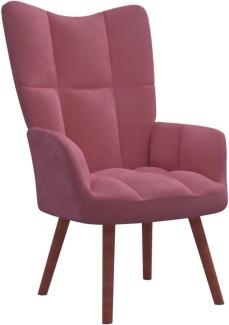 vidaXL Relaxsessel Rosa Samt [328055]