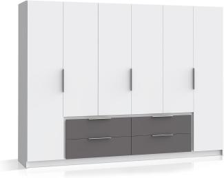 Drehtürenschrank >Lek< in Weiß - 269.7x210.5x60cm (BxHxT)