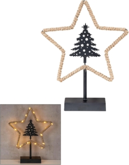Levandeo® LED Stern, LED Stern H33cm Weihnachten Tanne Dekoleuchte Weihnachtsdeko Standeko