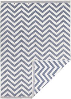 In- & Outdoor Wendeteppich Palma Blau Creme - 160x230x0,5cm