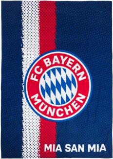 FC Bayern München Fleecedecke Mia san mia 150x200 cm