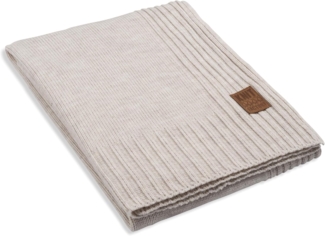 Knit Factory Uni Decke 160x130 cm Glatt Beige