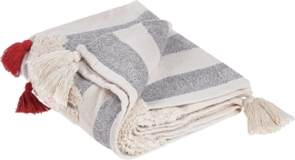 Kuscheldecke NAMTAR Baumwolle 125 x 150 cm Weiß