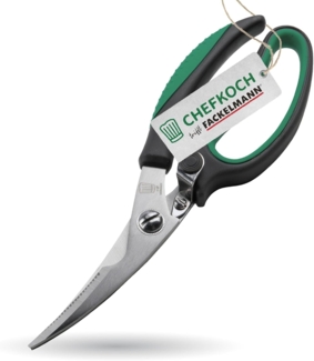 Chefkoch trifft Fackelmann Geflügelschere Geflügelschere aus Edelstahl – 235x75x25mm – Anti-Rutsch Griff