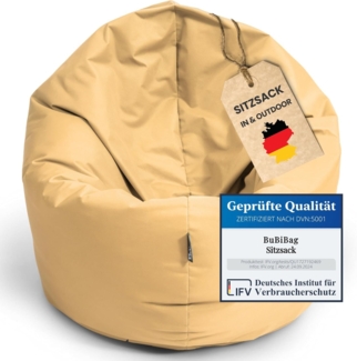 BubiBag XXL Sitzsack, geliefert mit Füllung, beige, Ø 145 cm