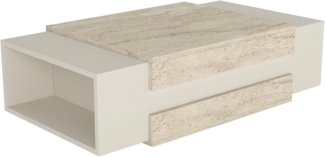 moebel17 Couchtisch Couchtisch Nora Beige Granit Optik