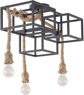 Lucande Deckenleuchten Andrik, Metall, Schwarz IP20, 3x60 W