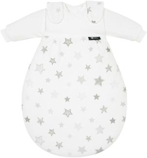 Alvi Schlafsack Baby Mäxchen Exclusiv Gr. 68/74, Silver Stars silbergrau 786-9