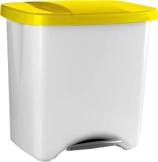 Denox Ecosystem Abfalleimer, 50 l Zentimeter Amarillo y gris claro