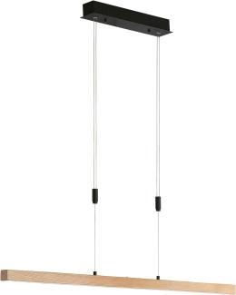 Fischer & Honsel 60961 LED Pendelleuchte Straßburg sandschwarz eiche natur CCT