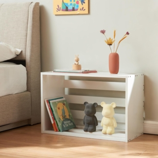 Beistelltisch Rønde 43x64x33 cm Weiß [en. casa]