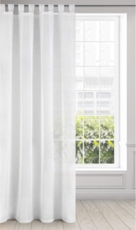 Gardine LUCY weiß 140x250 Schlaufen