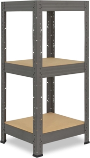 shelfplaza PRO 90x30x30 cm Schwerlastregal in grau mit 3 Böden und 200 kg Traglast pro Boden