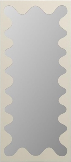 Vente-unique - Großer Spiegel mit Wellenstruktur - Metall - 70 x 160 cm - Beige - GANSU