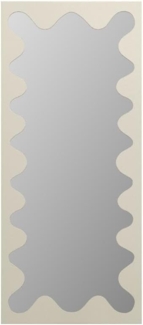 Vente-unique - Großer Spiegel mit Wellenstruktur - Metall - 70 x 160 cm - Beige - GANSU