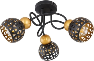 Spotlampe, 3 flammig, orientalisch, gold, H 20cm