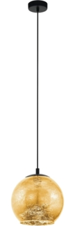 Eglo 98523 Pendelleuchte ALBARACCIN schwarz goldfarben Ø27cm H:110cm