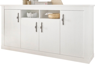Sideboard Fiastra in weiß Pinie Landhaus 200 cm