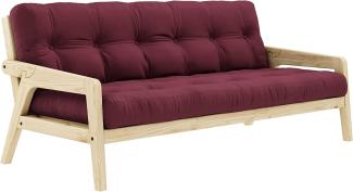 KARUP DESIGN GRAB Schlafsofa Gestell Natur Matratze Bordeaux