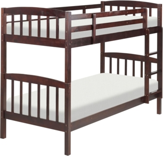 Hochbett REVIN 90 x 200 cm Holz Dunkler Holzfarbton