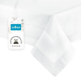 ZOLLNER Tischdecke, 130x130 cm, 100% Baumwolle, Vollzwirn, vom Hotelwäschespezialisten