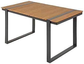 riess-ambiente Gartentisch TAMPA LOUNGE 125cm natur / grau (Einzelartikel, 1-St), wetterfest · Aluminium · Holz-Design · Outdoor · Terrasse · Modern