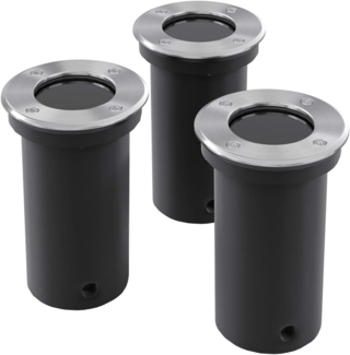 Bodenstrahler Bodenlampe Bodeneinbauleuchten rund 3er Set 40393