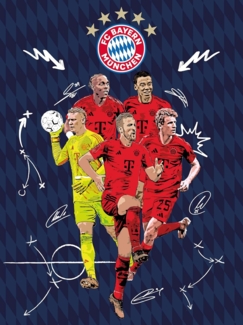 Decke FC Bayern München FCB Rekordmeister 150x200