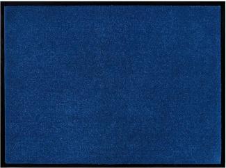 Teppich Boss waschbare In- & Outdoor Fußmatte Uni einfarbig - Navy - 90x150x0,7cm