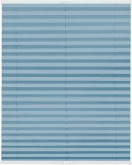Lichtblick Sonnenschutzsysteme GmbH Plissee Laholm 90 cm x 130 cm (BxL) Hellblau Tageslicht - Blickdicht; einfache Installation mit Klemmträgern; verspannt