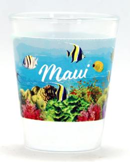 Maui Hawaii Tropische Fische und Schildkröte Shot Glas